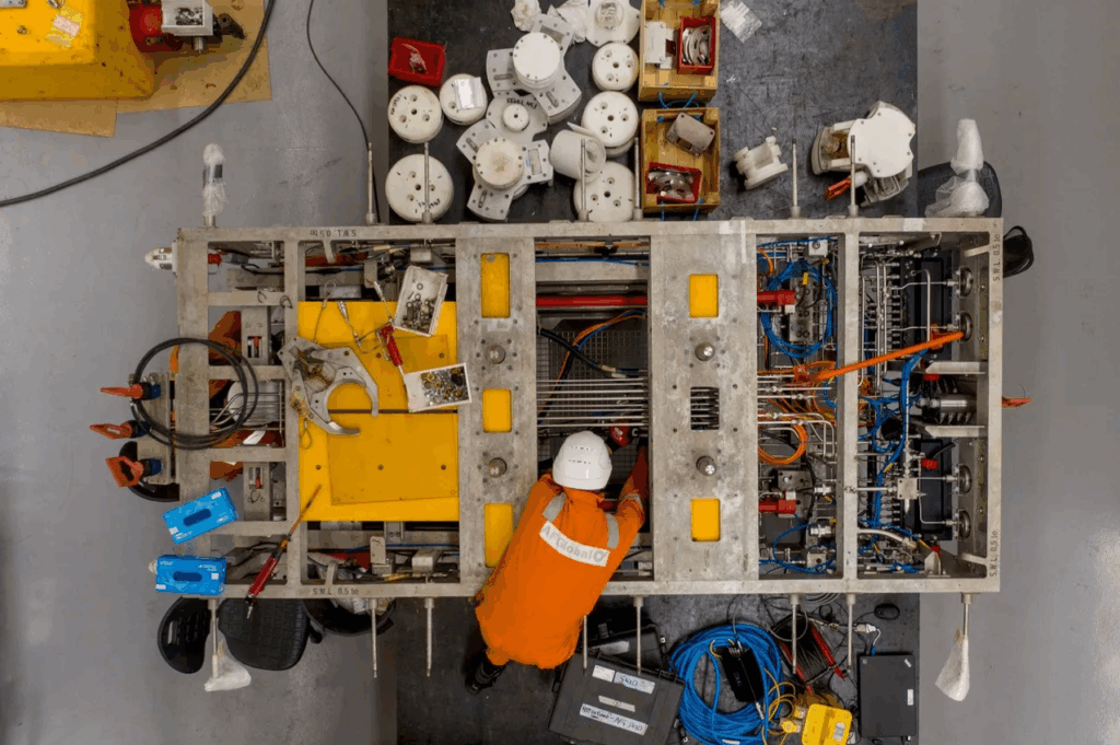 AFGlobal workers are debugging flange equipment